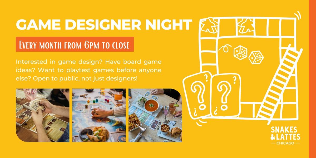 Snakes & Lattes: Game Designer Night