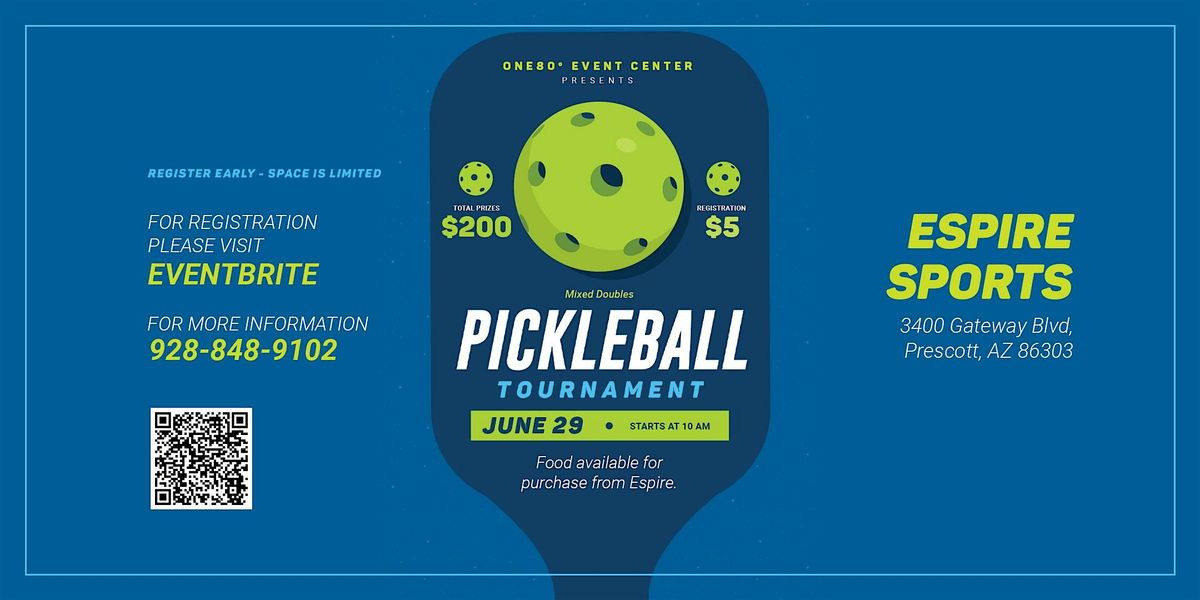 Pickleball Doubles Tournament ($200 Cash Award for the Winning Team)