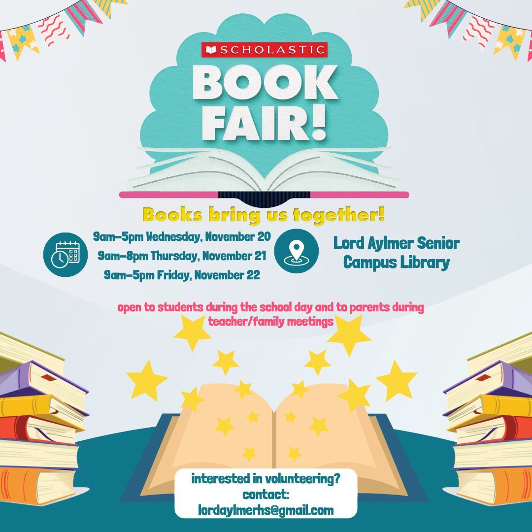 Lord Aylmer Scholastic Book Fair