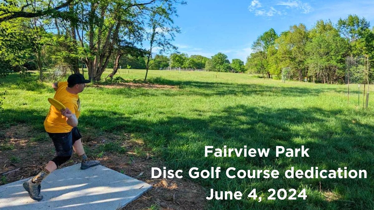 Fairview Park Disc Golf Course dedication 
