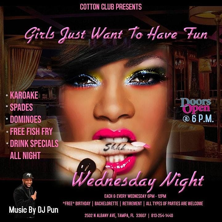 LADIES NIGHT AT THE COTTON CLUB!! SPADES, DOMINOS, AND KARAOKE!!