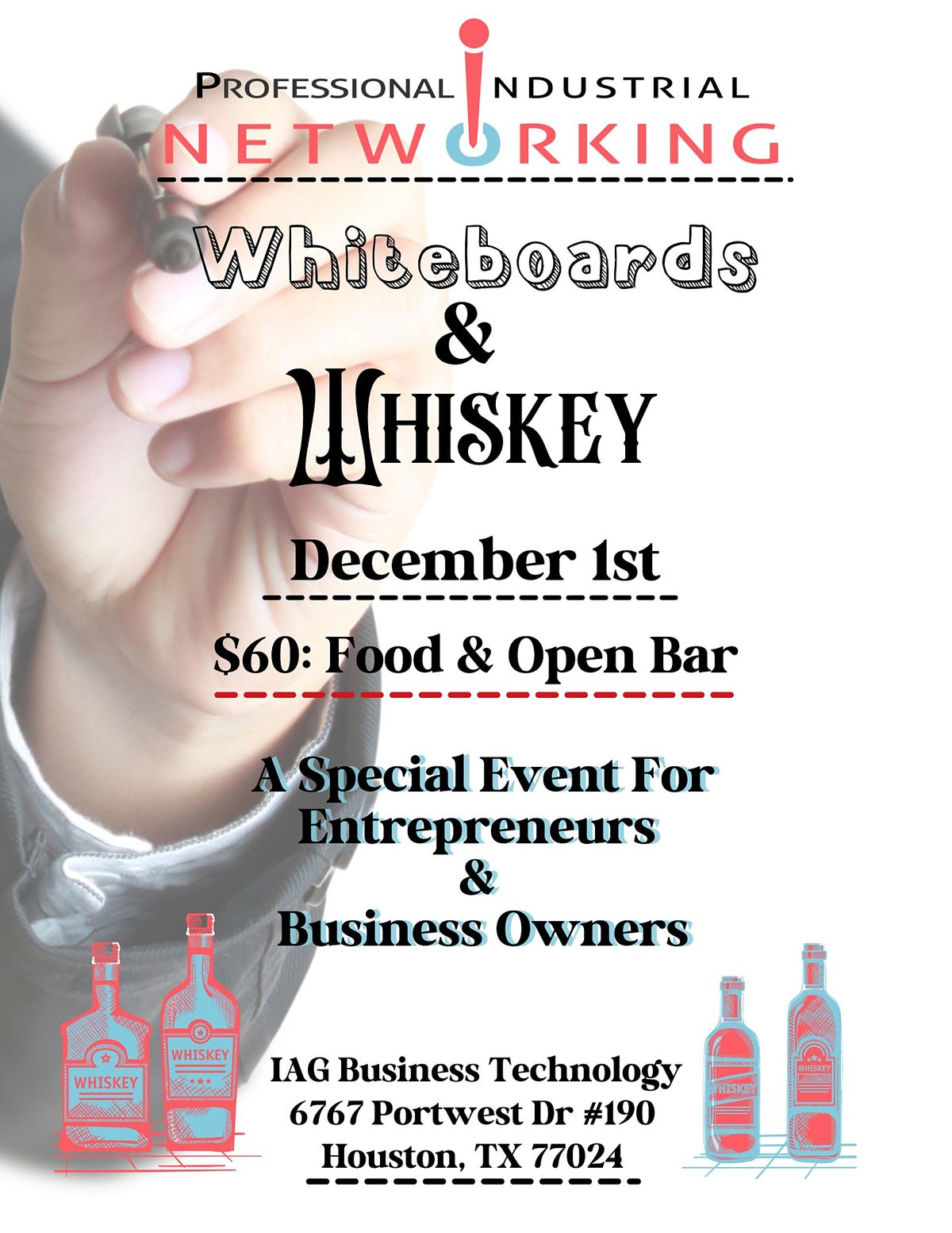 Whiteboards and Whiskey for Business Owners and Entrepreneurs July 6th