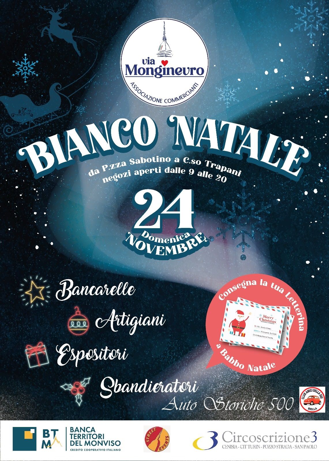 Bianco Natale in via Monginevro