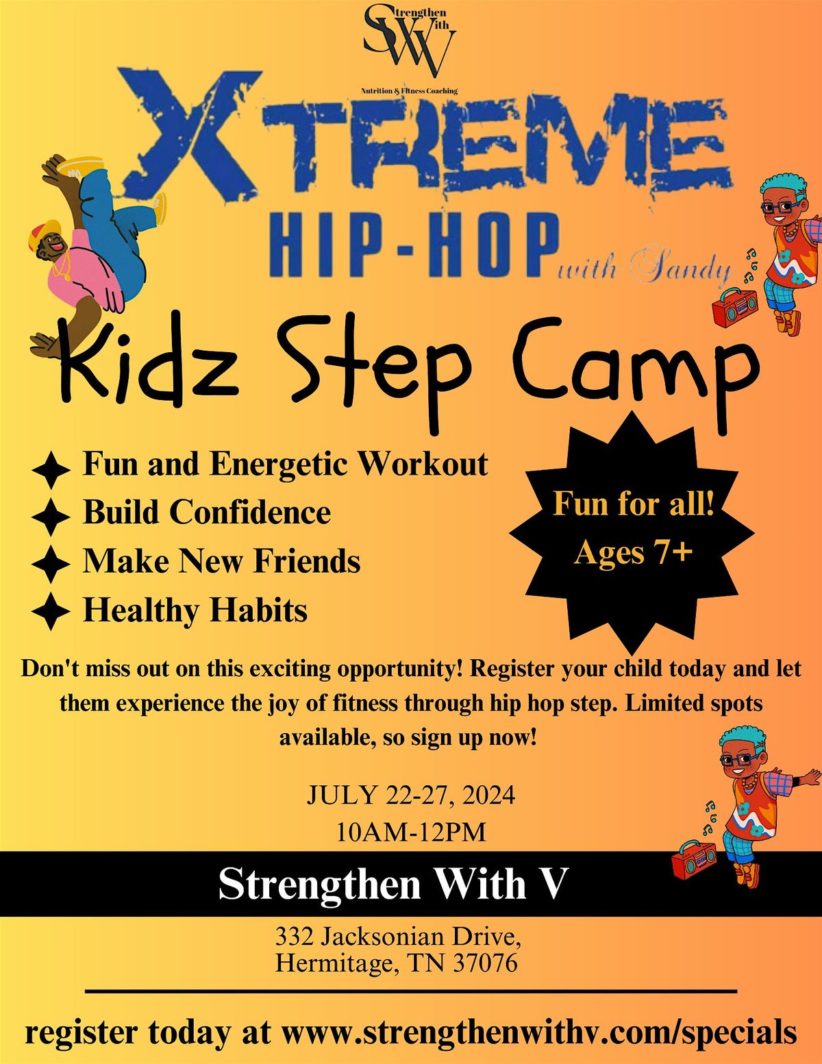 X-treme Hip-Hop Kidz Step Camp