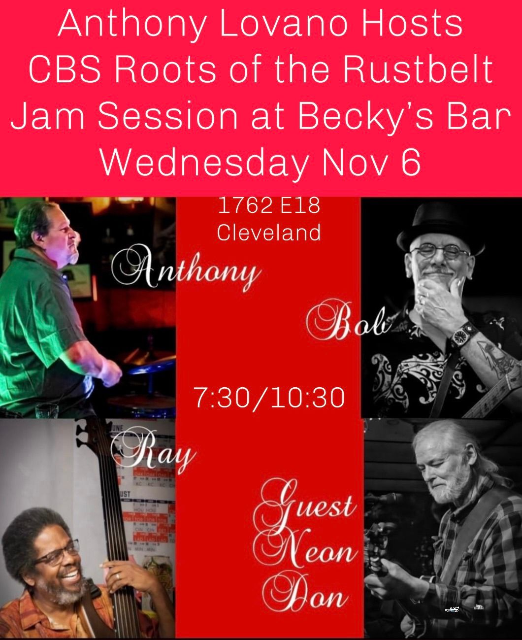 Anthony Lovano Hosts CBS Roots of the Rustbelt Jam Session at Becky\u2019s Bar