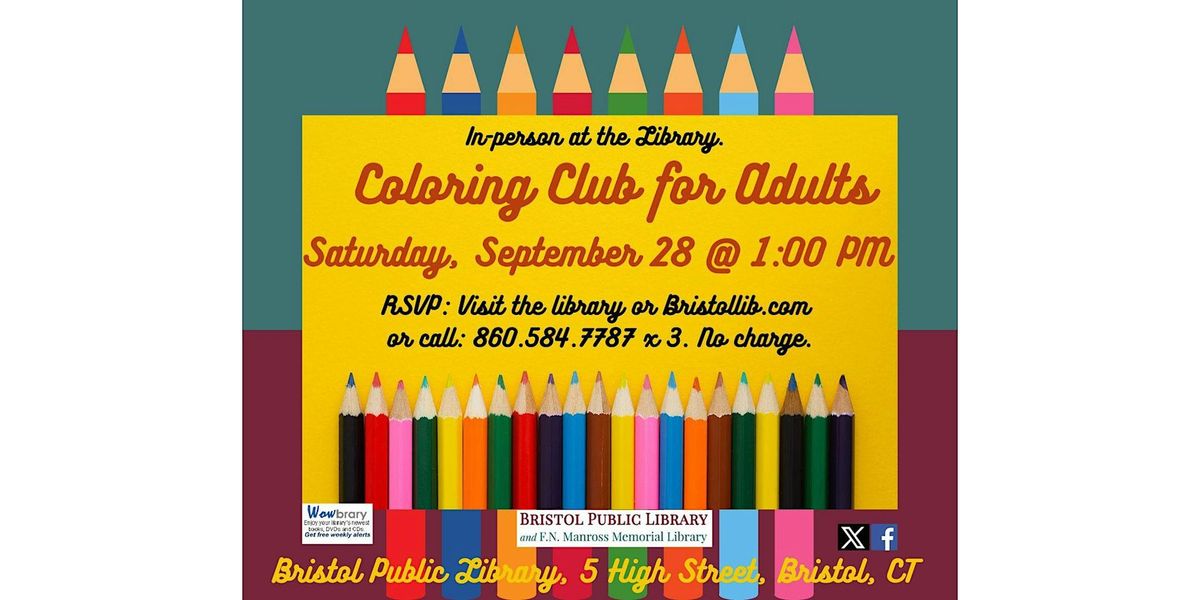 Coloring Club for Adults