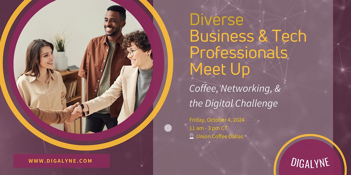 Diverse Business & Tech Professionals Meet Up: Coffee & Networking