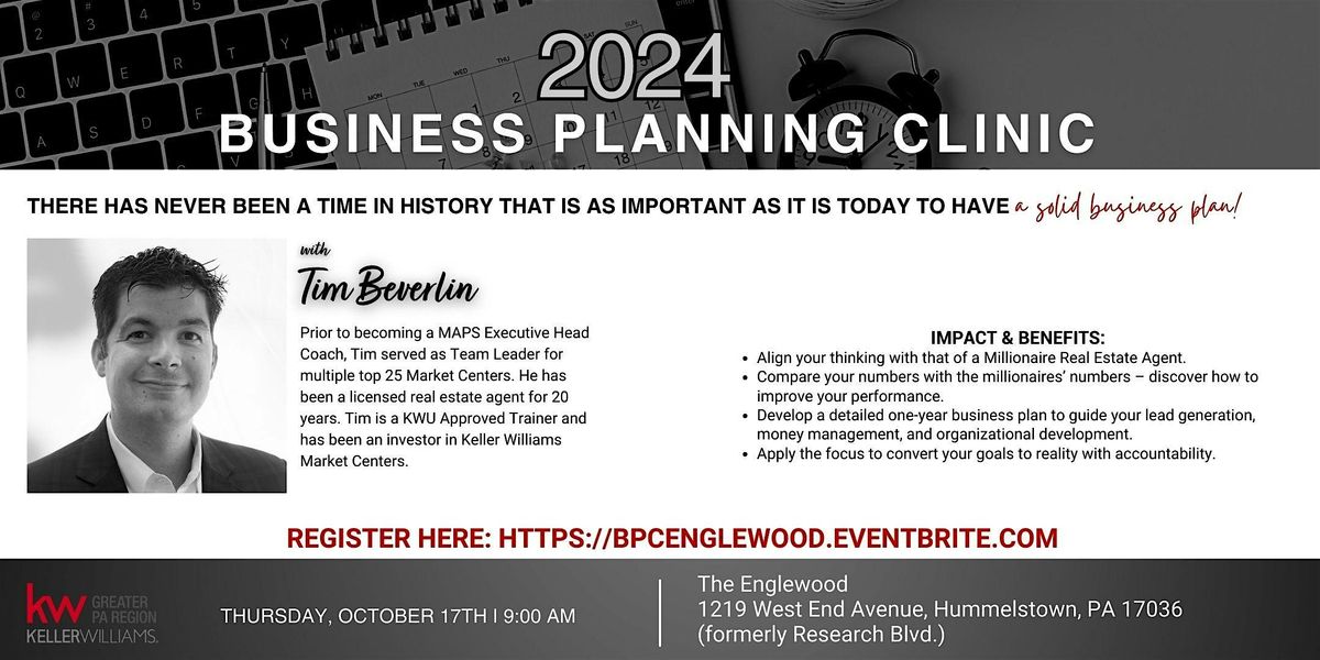 Business Planning Clinic with Tim Beverlin - Central PA