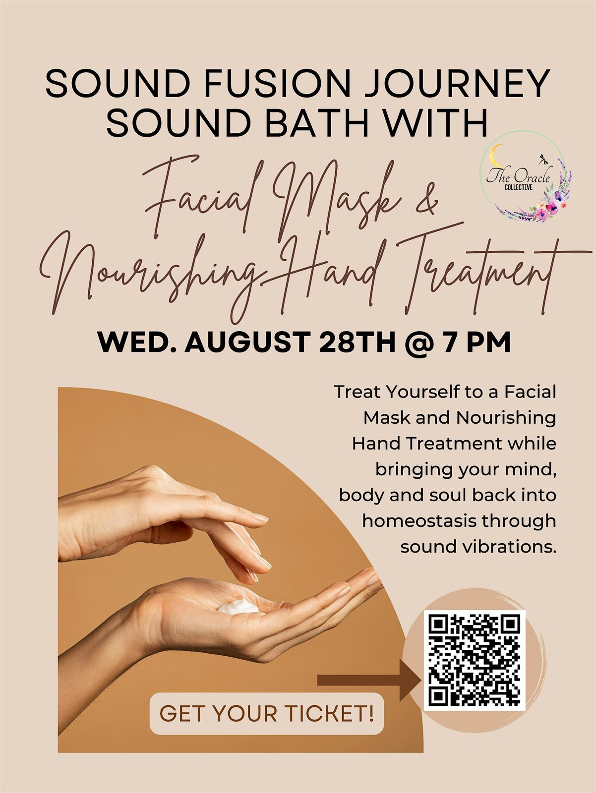 Sound Fusion Journey with Facial Mask & Nourishing Hand Treatment