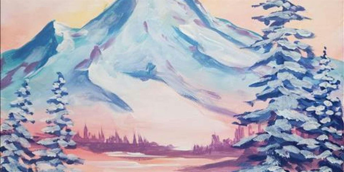 Sunrise Over Snowy Peaks - Paint and Sip by Classpop!\u2122