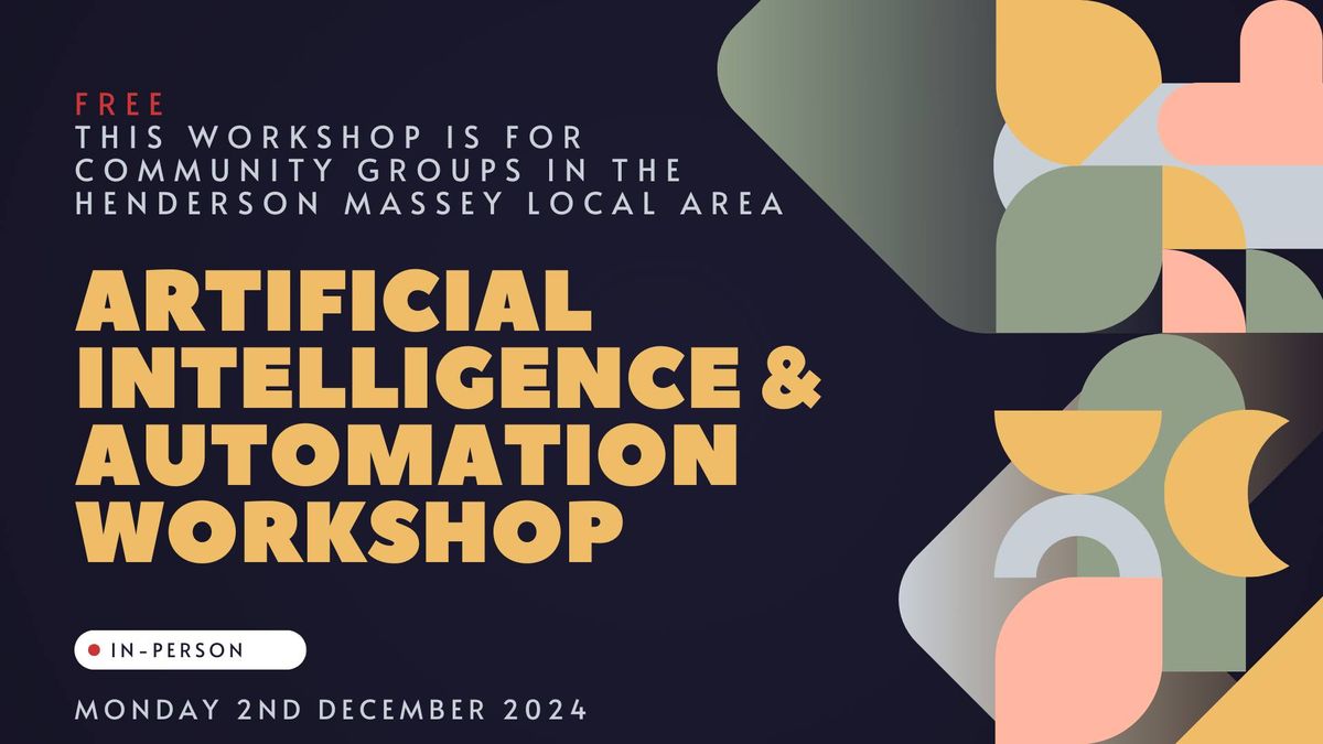 Artificial Intelligence & Automation in your Charity workshop