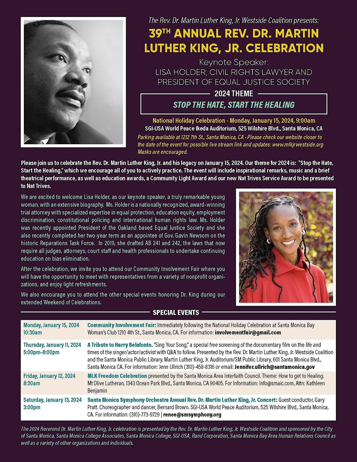 39th Annual Rev Dr Martin Luther King Jr Celebration Sgi Usa Santa