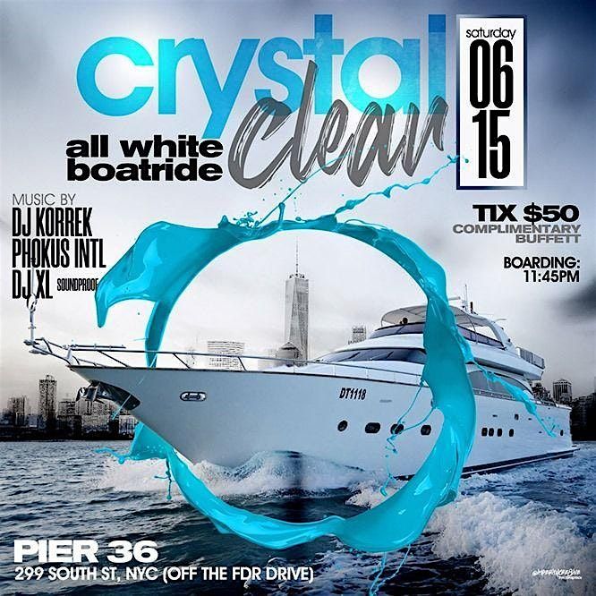 CRYSTAL CLEAR ALL WHITE BOATRIDE