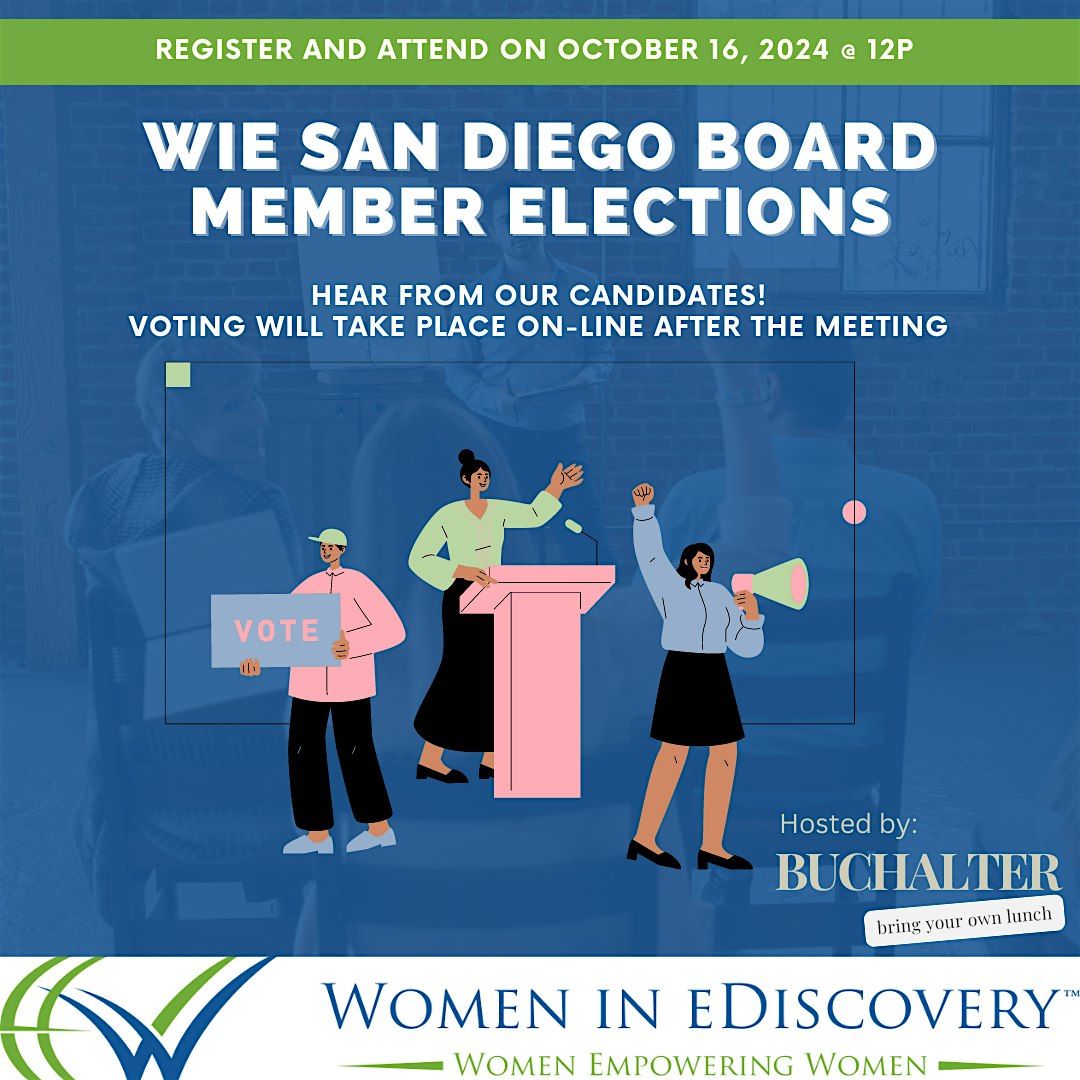 San Diego WiE Chapter Board Elections Meeting