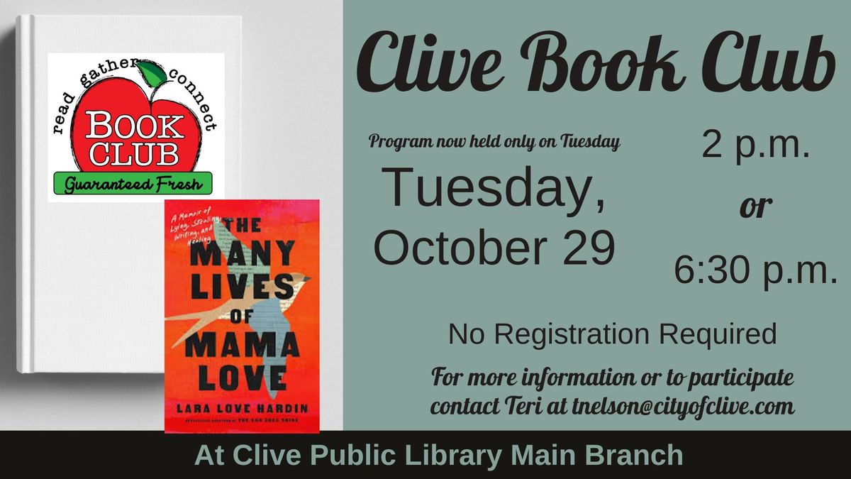 Clive Book Club - October