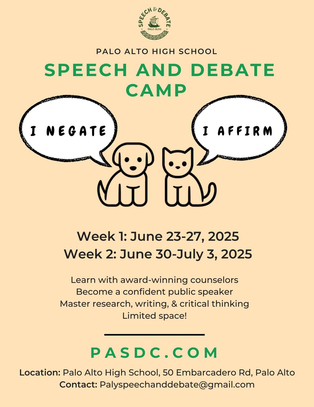 Palo Alto Speech & Debate Camp 2025