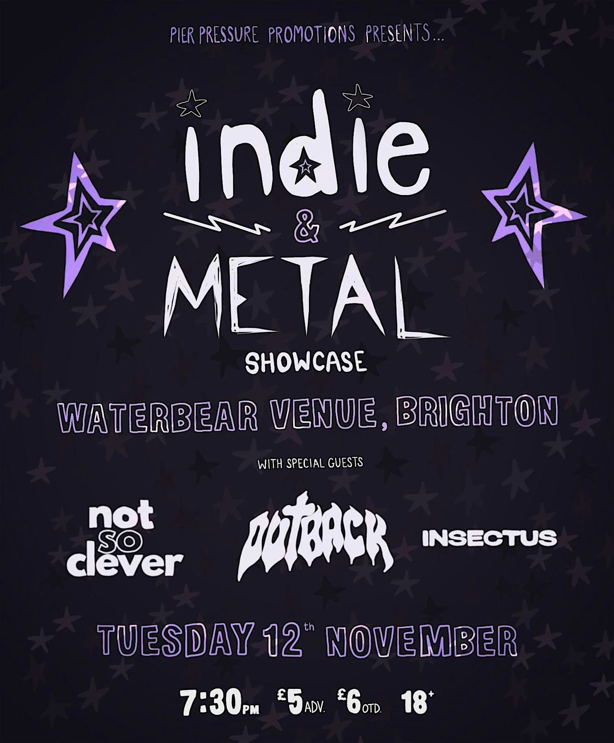 Indie & Metal Showcase ft. Outback, Not So Clever & Insectus