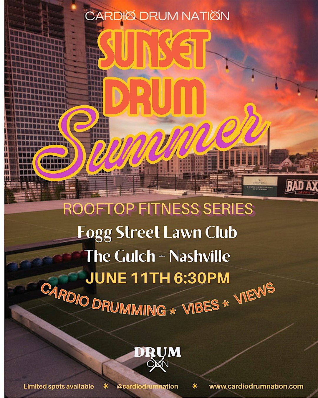 Sunset Drum Rooftop Fitness Summer Series
