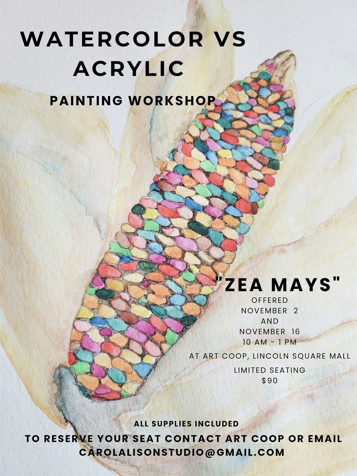 Watercolor vs Acrylic: Zea Mays