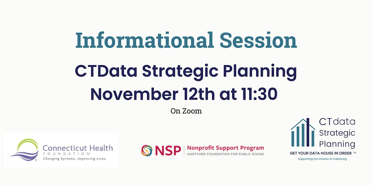 Data Strategic Planning: Information Session (Nov 12th)