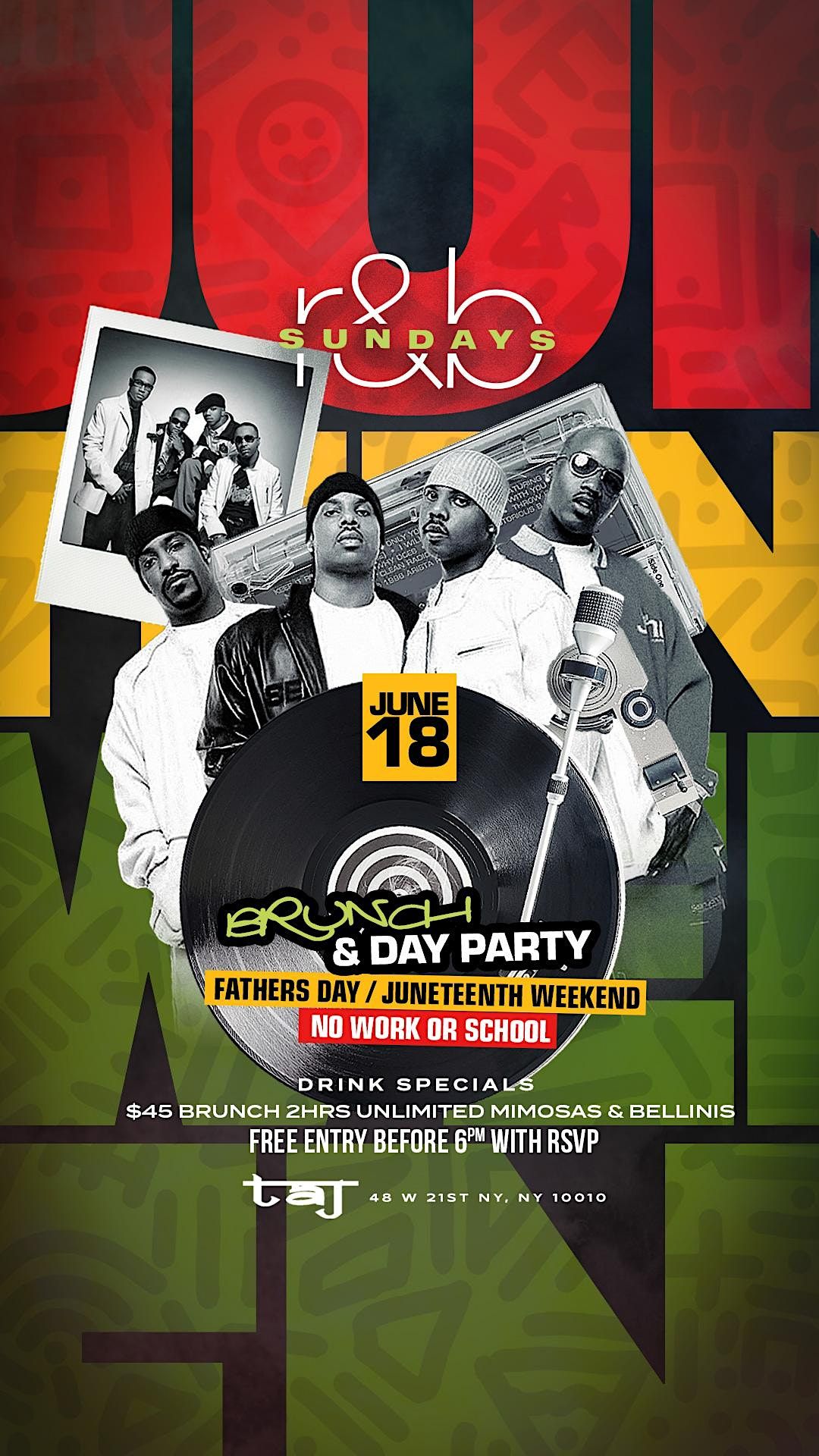 Juneteenth & Fathers Day  Edition of R&B Sundays (Brunch & Day Party)