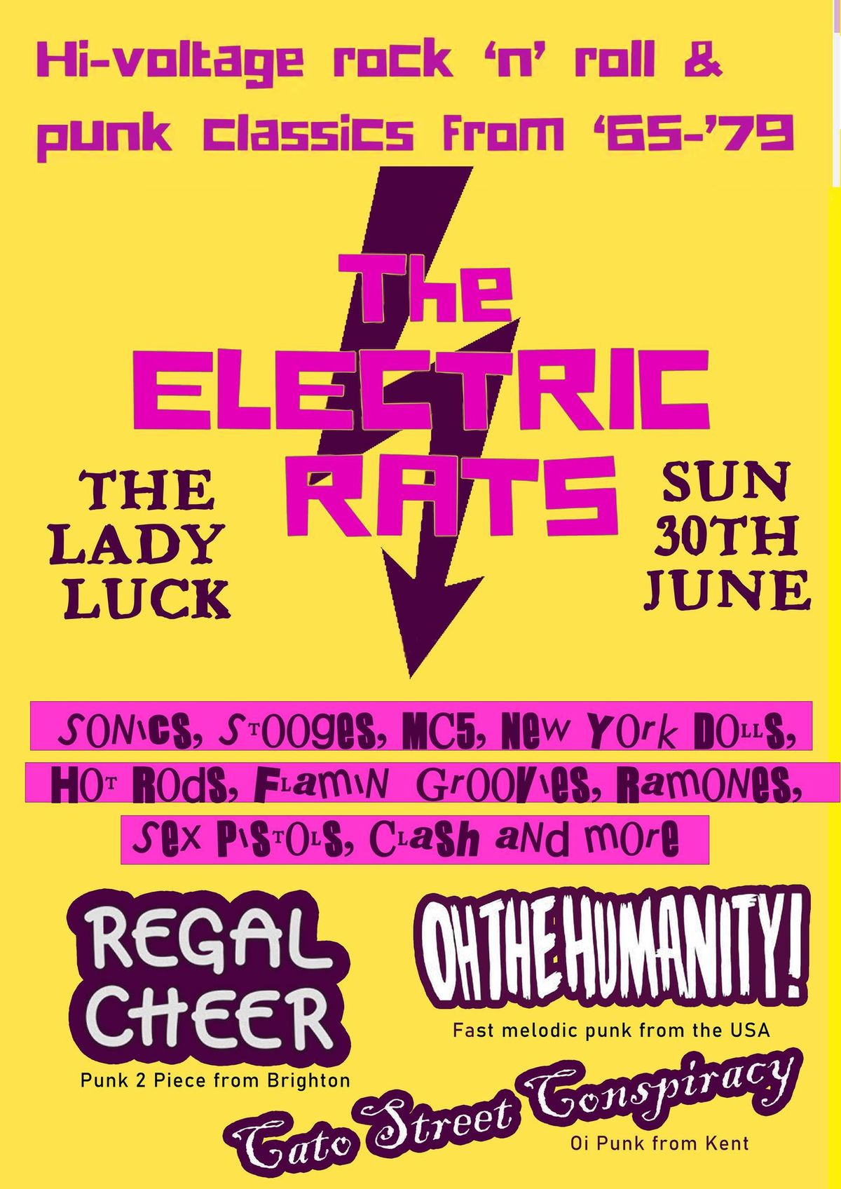 Electric Rats \/ Regal Cheer\/ Oh The Humanity! \/ Cato Street Conspiracy