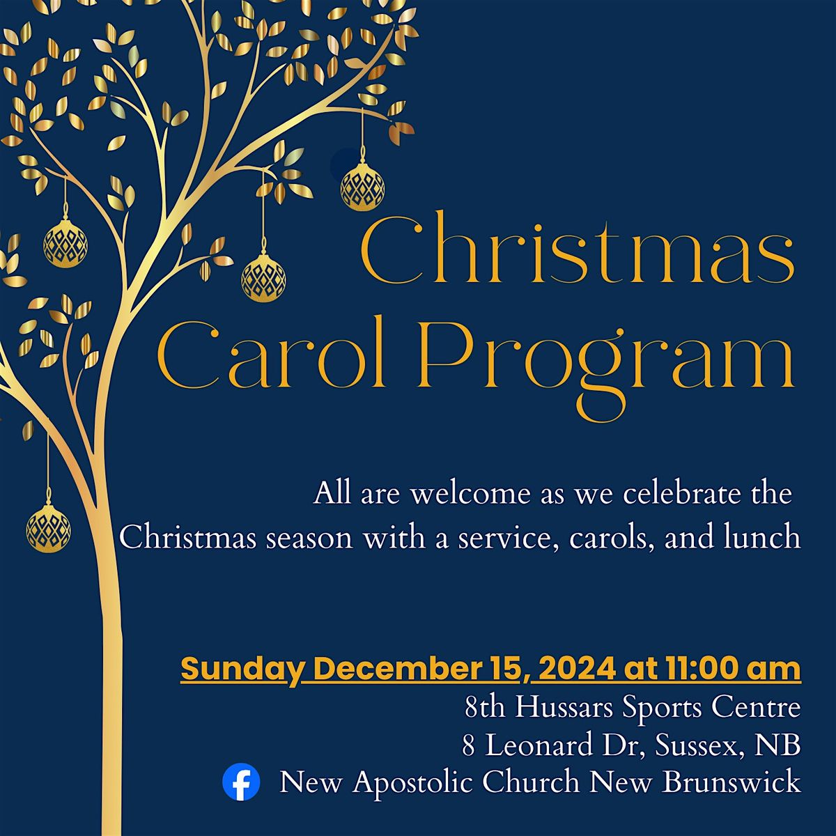 Christmas Carol Program with the New Apostolic Church in Sussex