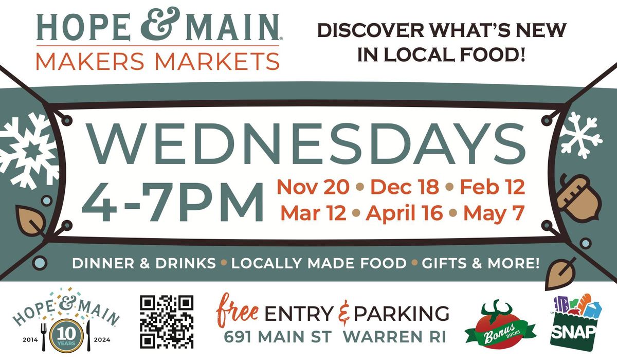 Hope & Main Indoor Makers Markets: Winter Series