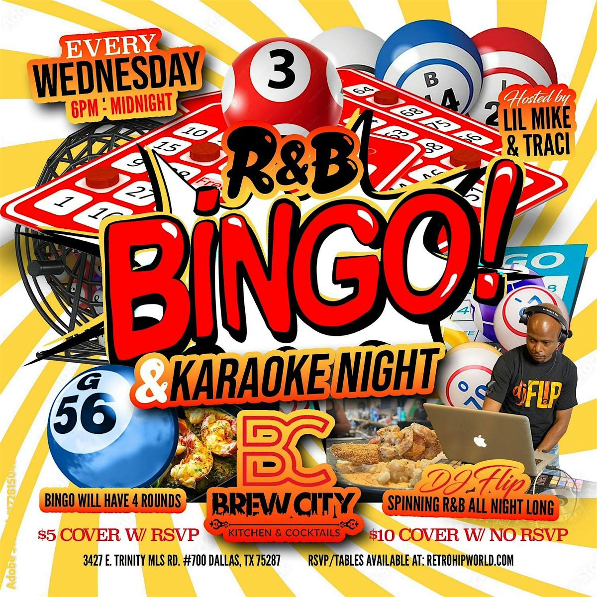 WEDNESDAY R&B BINGO + KARAOKE NIGHT @ Brew City Kitchen & Cocktail