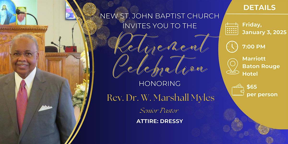 Retirement Celebration for The Rev. Dr. W. Marshall Myles