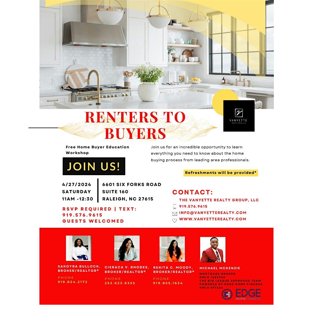 Renters To Buyers - Home Education Workshop