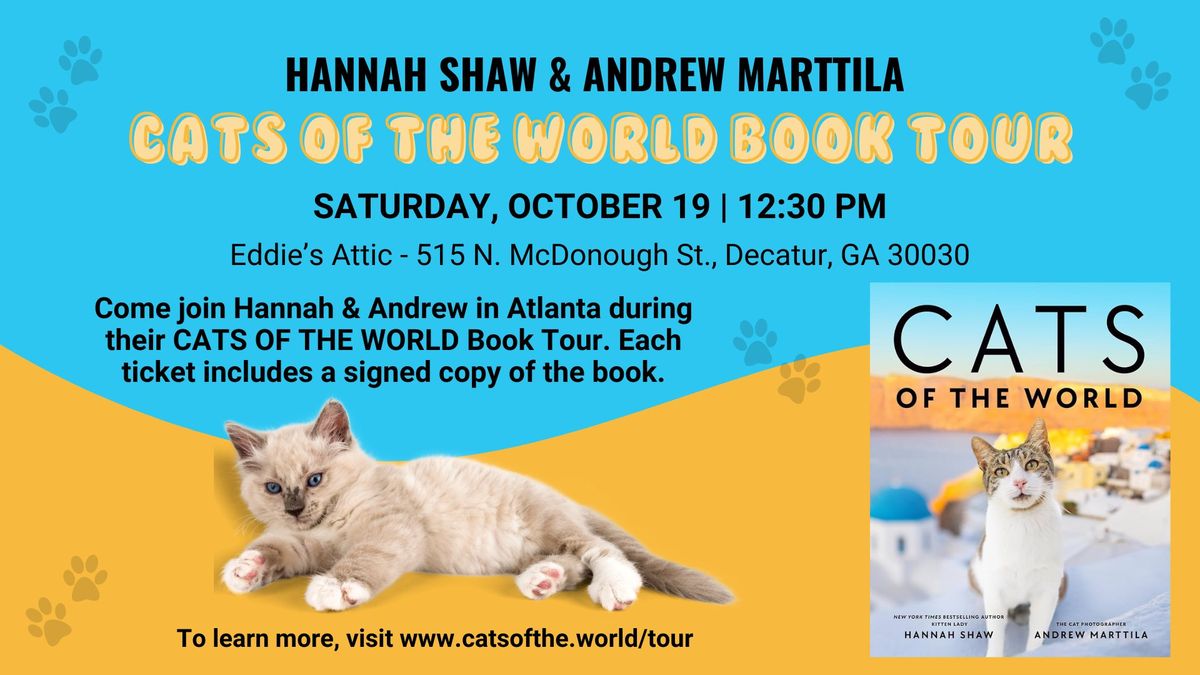 CATS OF THE WORLD Book Tour with Hannah Shaw & Andrew Martial