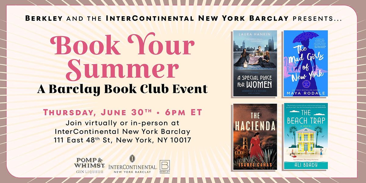 Barclay Book Club | Book Your Summer
