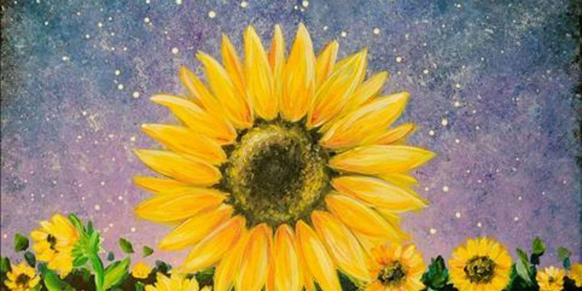 Cosmic Sunflowers - Paint and Sip by Classpop!\u2122