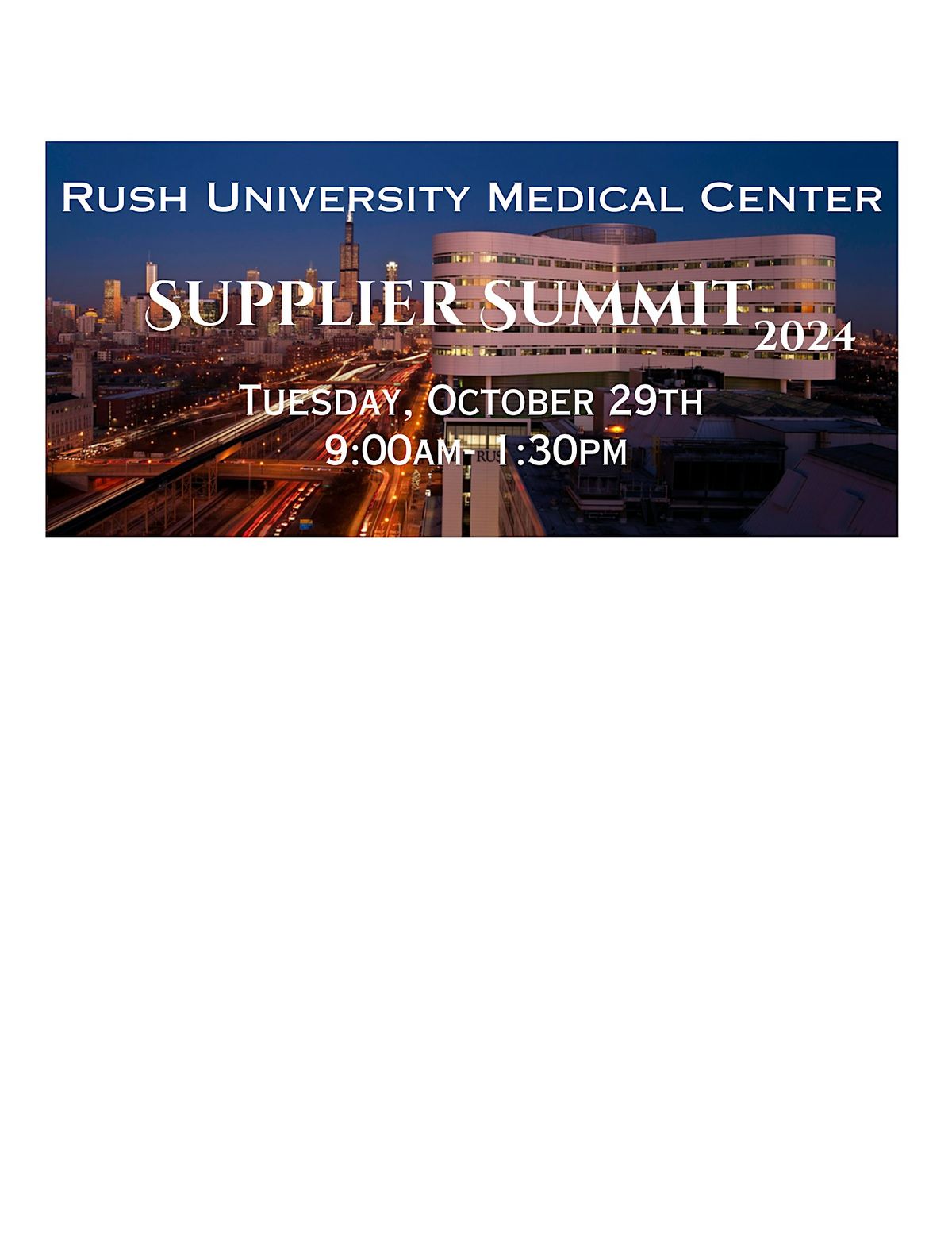 Rush University Medical Center Supplier Summit 2024