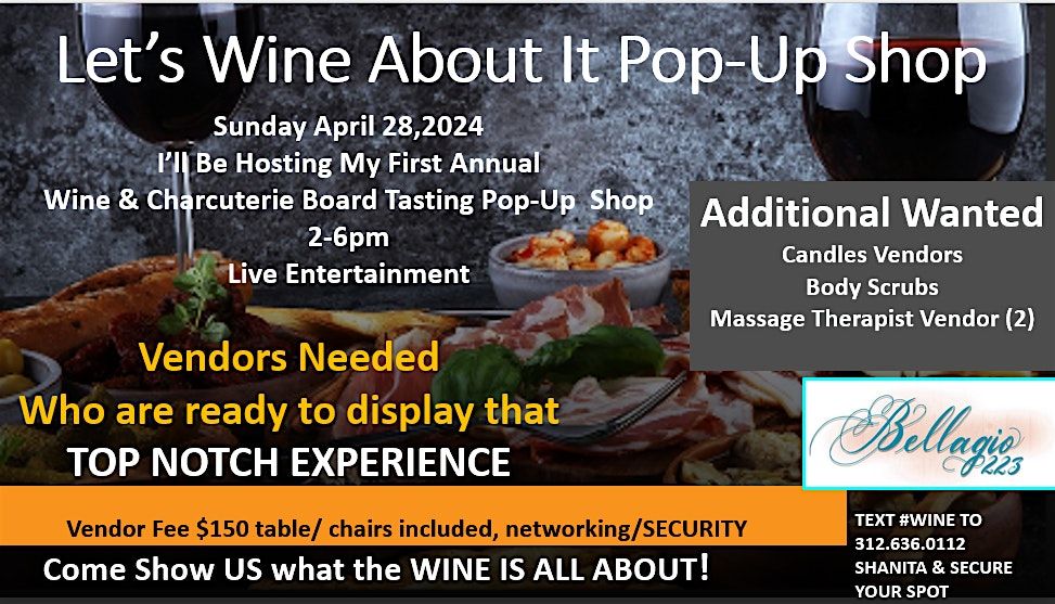 Let\u2019s Wine About It Tasting Pop-Up Shop