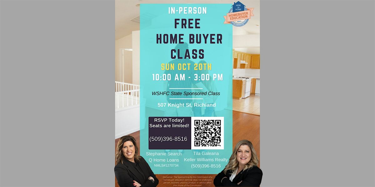 Free Homebuyer Class - WSHFC Sponsored - October 20th