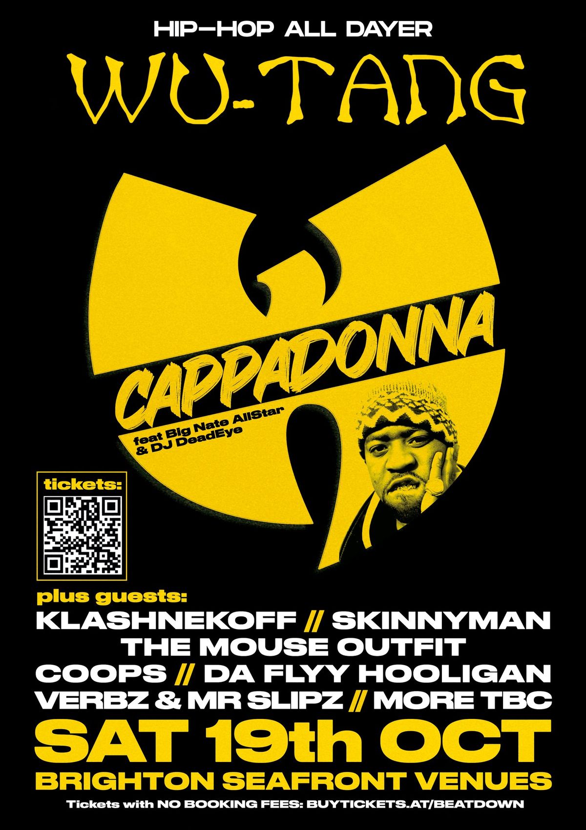 BRIGHTON HIP HOP ALL-DAYER feat CAPPADONNA \/\/ SATURDAY 19TH OCTOBER \/\/ THE ARCH 