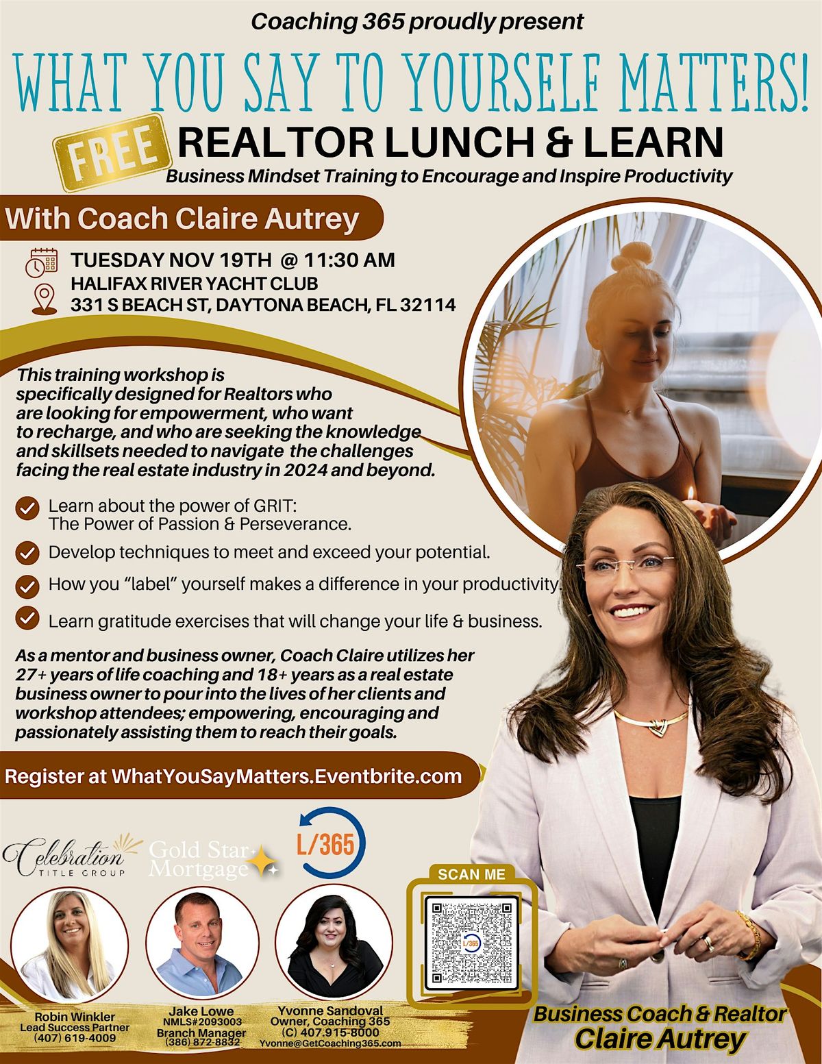 Realtor Lunch & Learn: "What You Say to Yourself Matters" Mindset Training