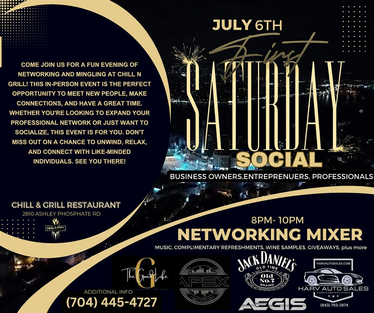 FIRST SATURDAY SOCIAL (Evening Networking Meet & Mingle)