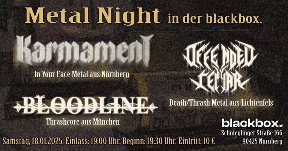 Metal Night in der blackbox. 