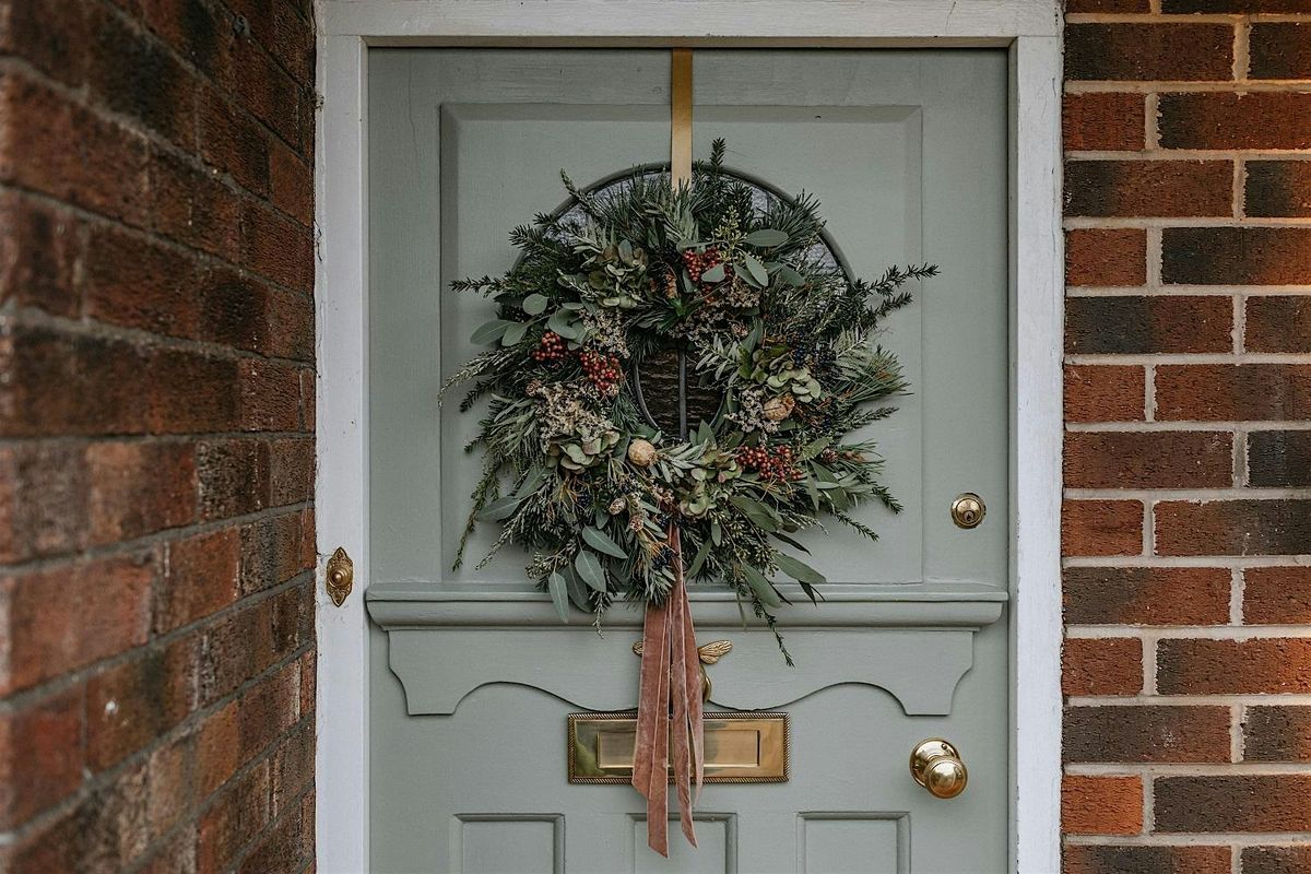 Christmas door wreath workshop