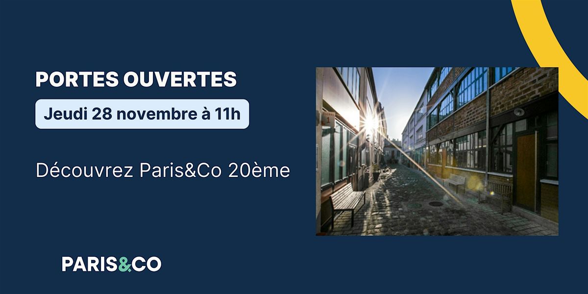 Portes ouvertes Paris&Co 20\u00e8me 28 novembre