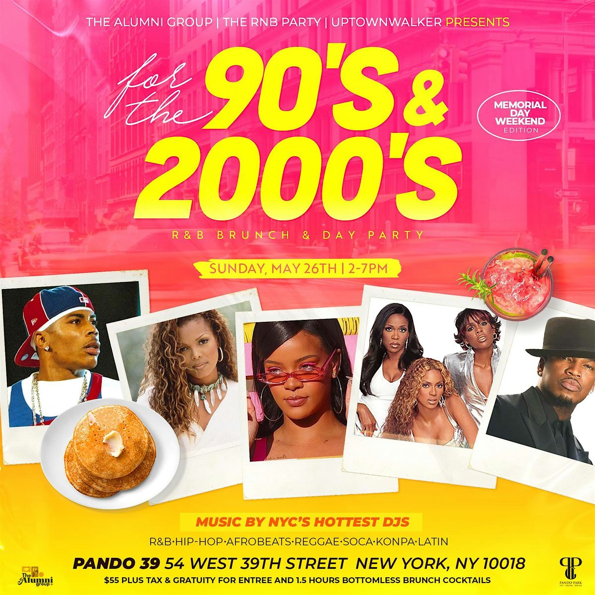 For The 90s & 2000s Bottomless Brunch & Day Party, Pando 39, New York ...