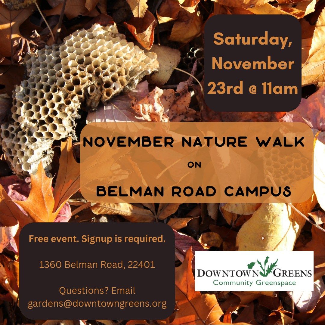 November Nature Walk at Belman Road Campus