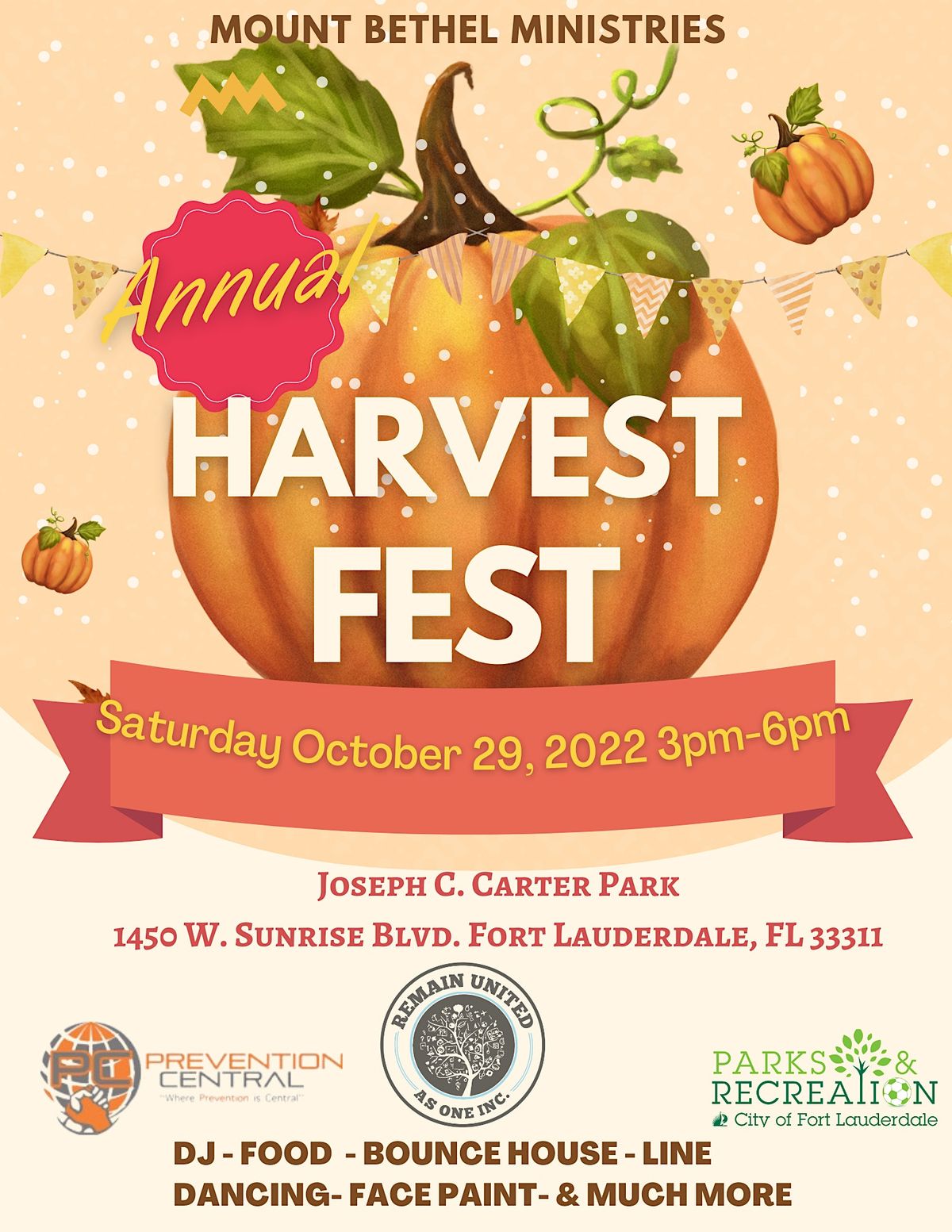 Mount Bethel Harvest Fest 2022, Joseph C. Carter Park, Fort Lauderdale