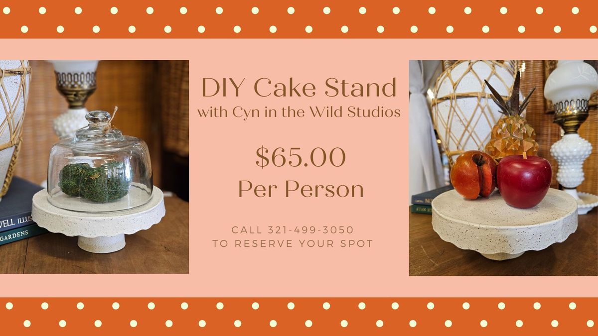 DIY Cake Stand Pottery Class ~ 7\/27\/2024