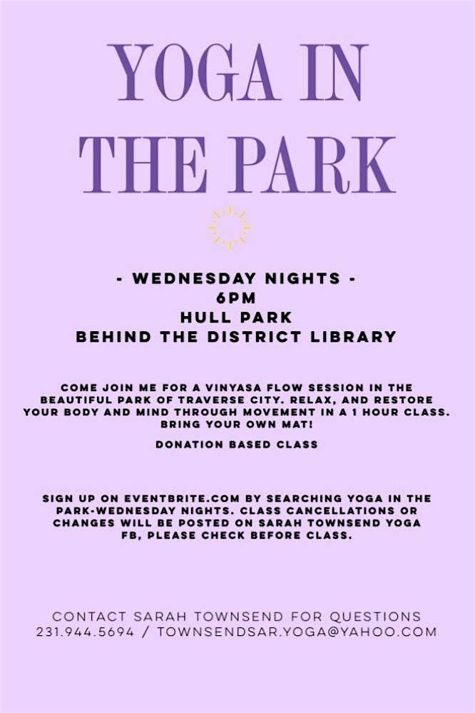 Yoga in the Park-Wednesday Nights!