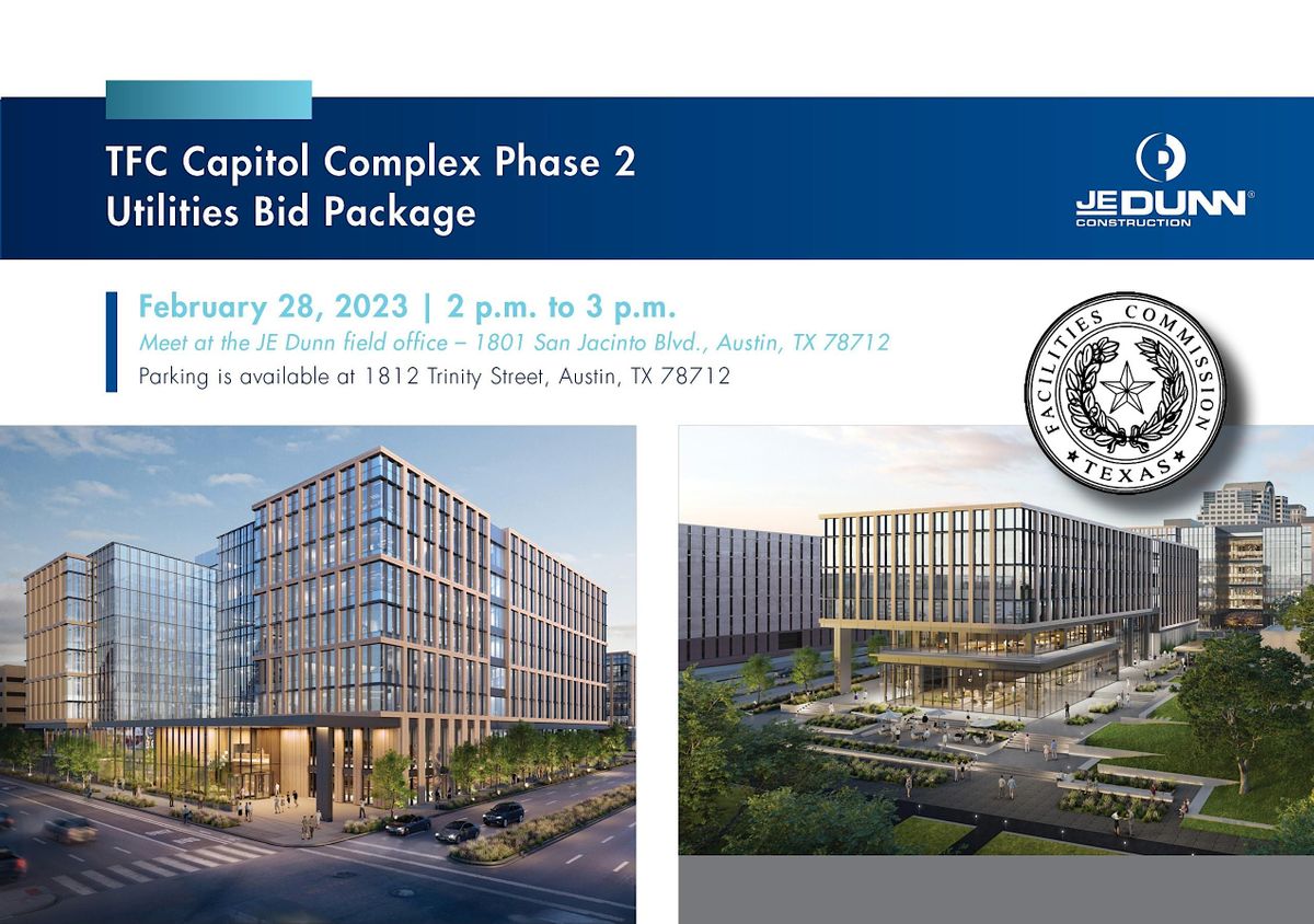 TFC Capitol Complex Phase 2 Utilities Bid Package Event