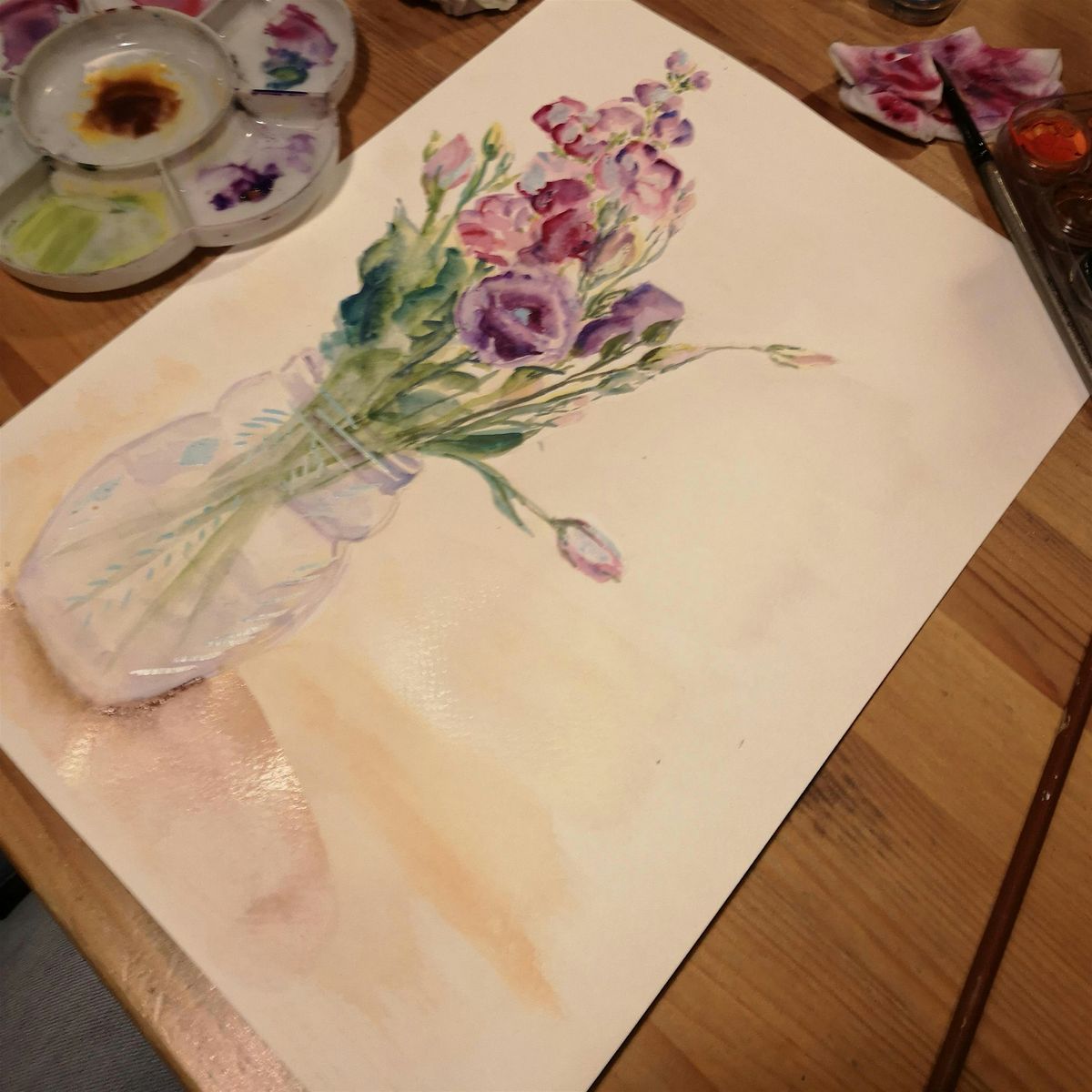 Wine & Watercolour Painting Night at The New Cross